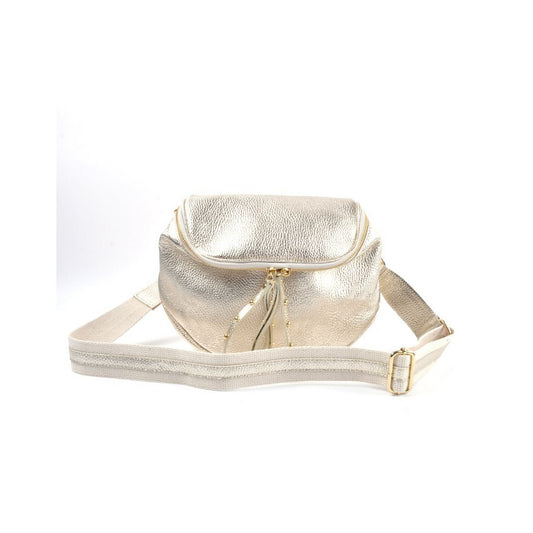 Gürteltasche aus Leder Metallic | 5526071