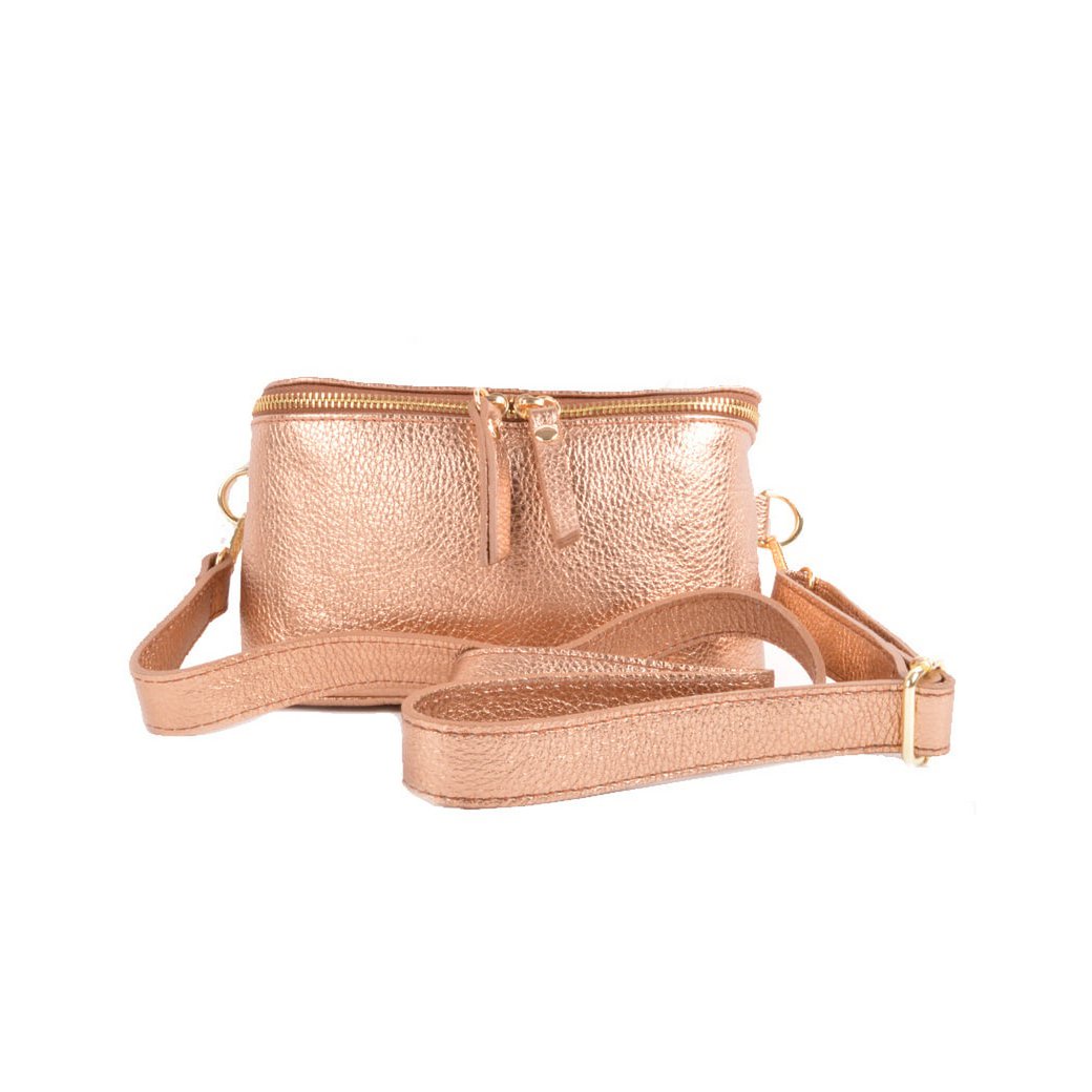 Gürteltasche aus Leder – Metallic | 5527731