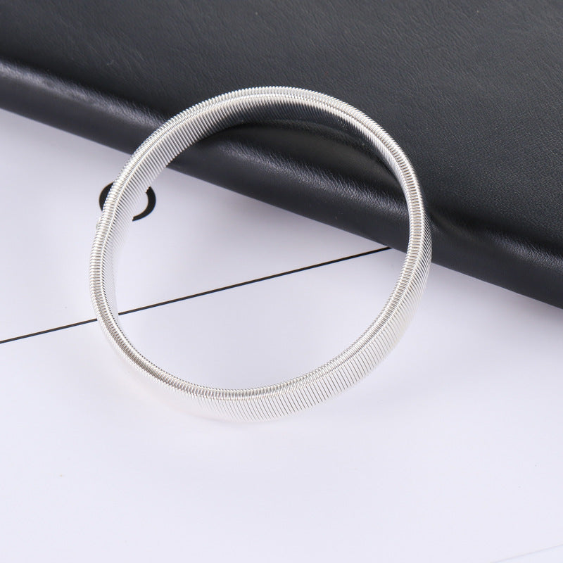 Elastisches Herrenarmband aus Metall – Federarmreif für Handgelenk oder Oberarm