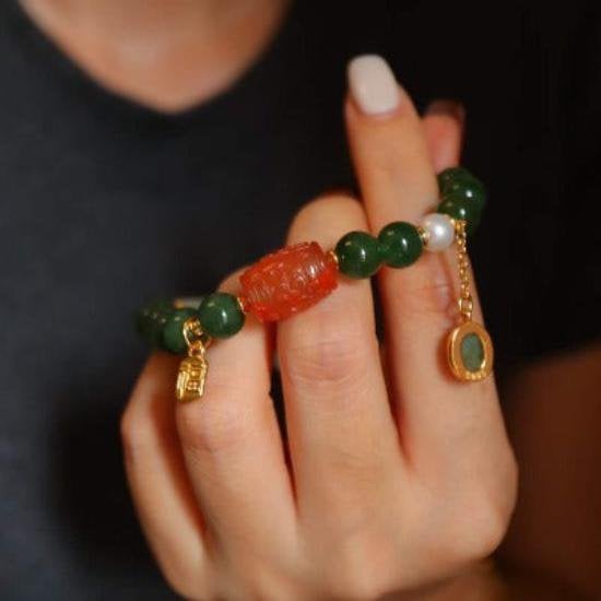 Hetian Jade Tibetan Totem Armband