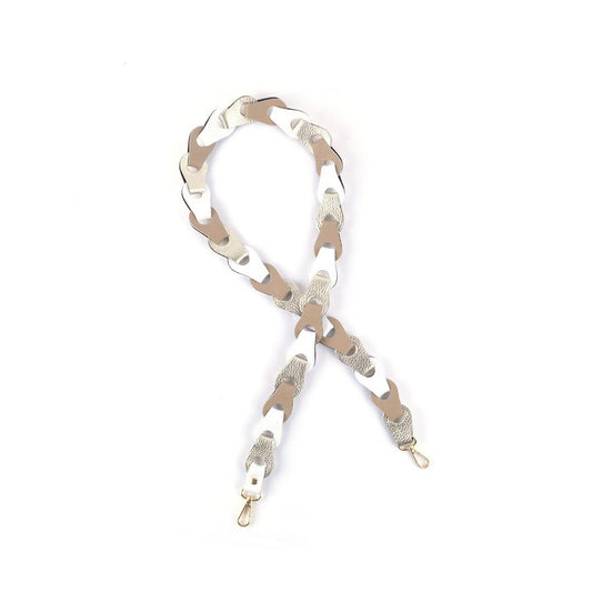 Schultergurt geflochten metallic Wide XL neutrale Farben | 5590902